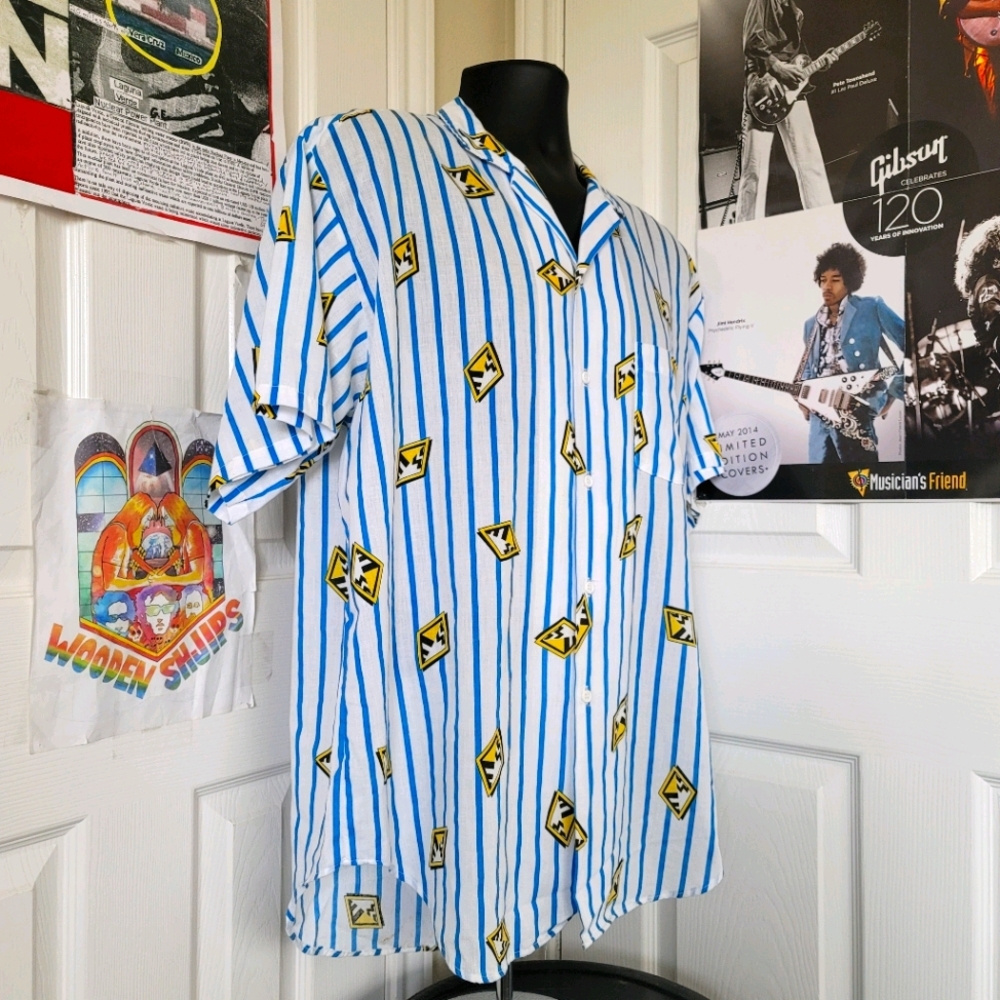 Vintage 80s Trader Bay Geometric Buttondown Shirt - image 4